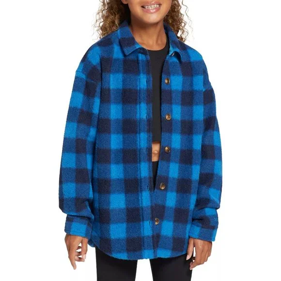 NWT DSG Girls' Plaid Shacket - Picture 2 of 9